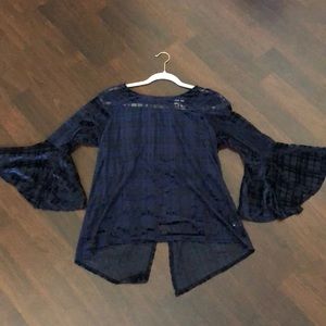 Lauren Conrad navy blouse